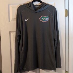 Nike Dark Gray Hoodie with Embroidered Logo